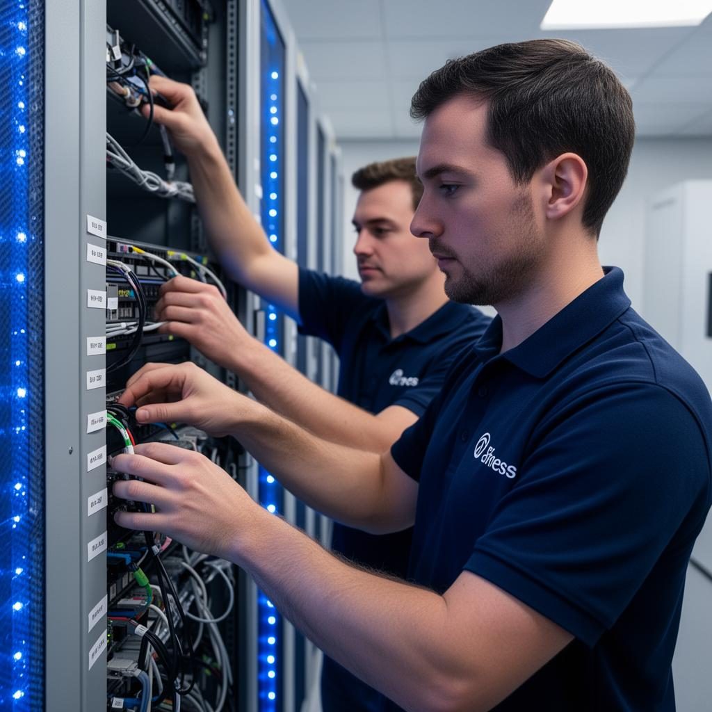 UK Removals Company team running an out-of-hours office relocation in the UK